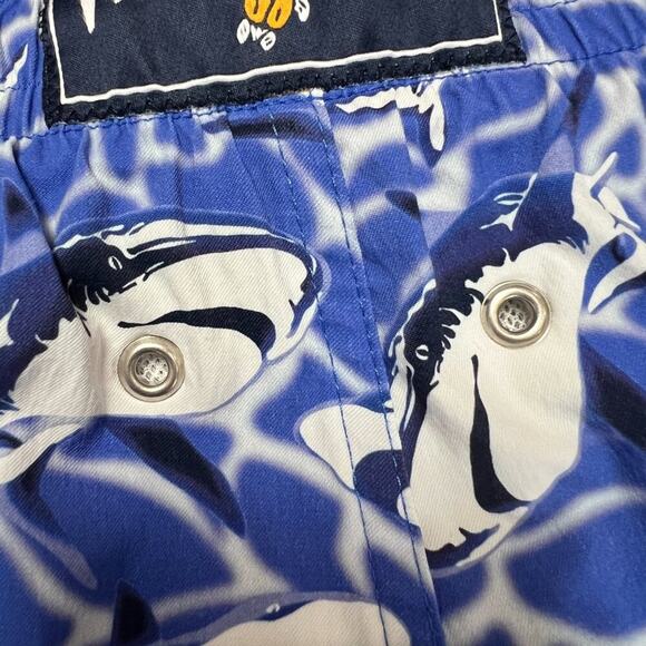 Vilebrequin Shark Print Swim Trunks SIZE XL Blue Shorts Collector 2009 Limited - Picture 10 of 12